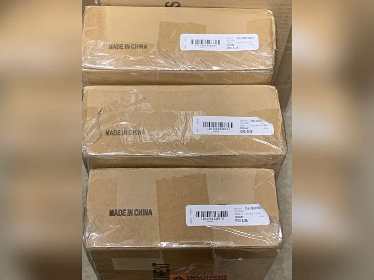 NEW 2" CREAM FAUX WOOD BLINDS IN BOX BY JCPENNEY HOME - THREE 23X64 - UP MASTER CLOSET 2 image