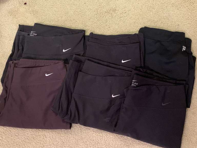 6 PAIR XL ATHLETIC PANTS (MOSTLY NIKE) - UP BED 1 image