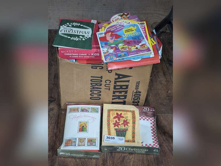 VINTAGE GREETING CARDS, EASTER EGG COLORING KITS, AND MORE IN FLOOR AREA MARKED 3035 image