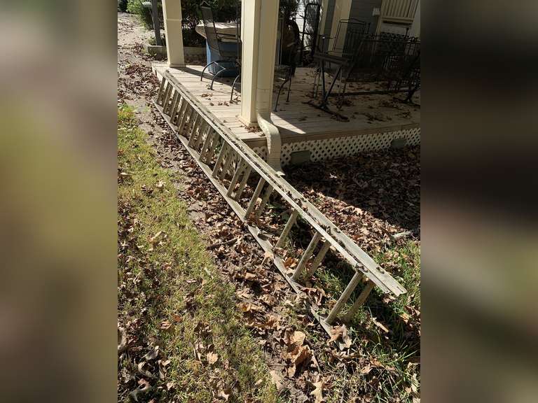 20 FT METAL EXTENSION LADDER - BACK YARD image