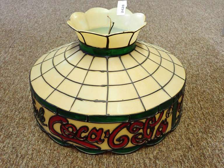 Coca-Cola Stained Glass Style Lamp Shade - Not Glass. image