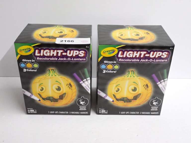 Two Crayola Light-Ups Recolor-able Jack-O-Lanterns image
