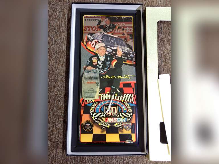 Mark Martin 1998 Winner 50th Anniversary NASCAR Clock image