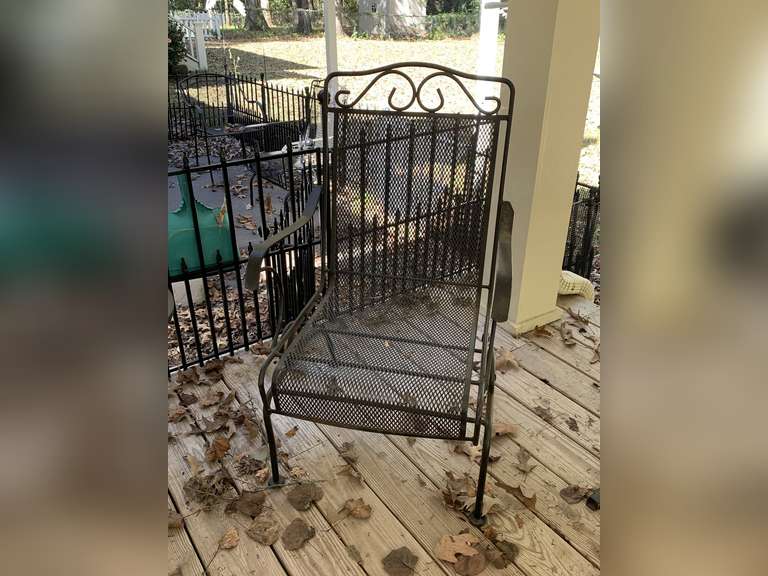 WROUGHT IRON SPRING BACK CHAIR - SIDE PORCH image