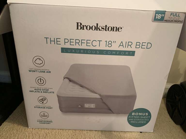 BROOKSTONE 18" AIR BED FULL SIZE (IN BOX) - UP BED 1 image