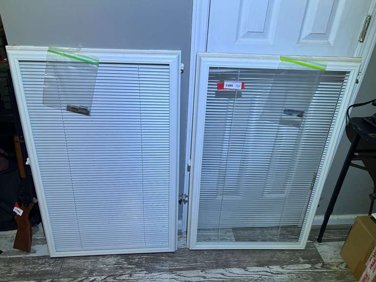 DEN… Window inserts with blinds, please inspect to make sure these fit your needs, set of two, see pictures for details. image