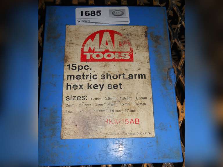MAC TOOLS (18) PC ALLEN WRENCH SET image