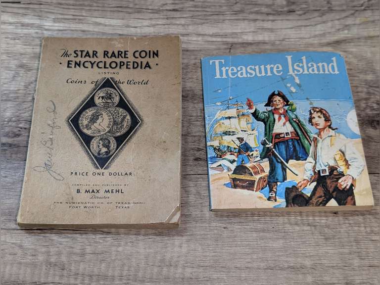 1935 COPYRIGHT THE STAR RARE COIN ENCYCLOPEDIA AND MID-CENTURY TREASURE ISLAND image