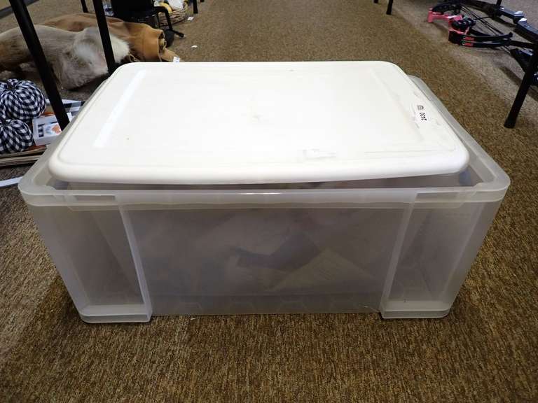 Storage Totes with Lids - Lot of Two image