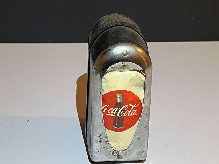BR3…Vintage Coca-Cola napkin dispenser with Coca-Cola napkins, see pictures for details. image