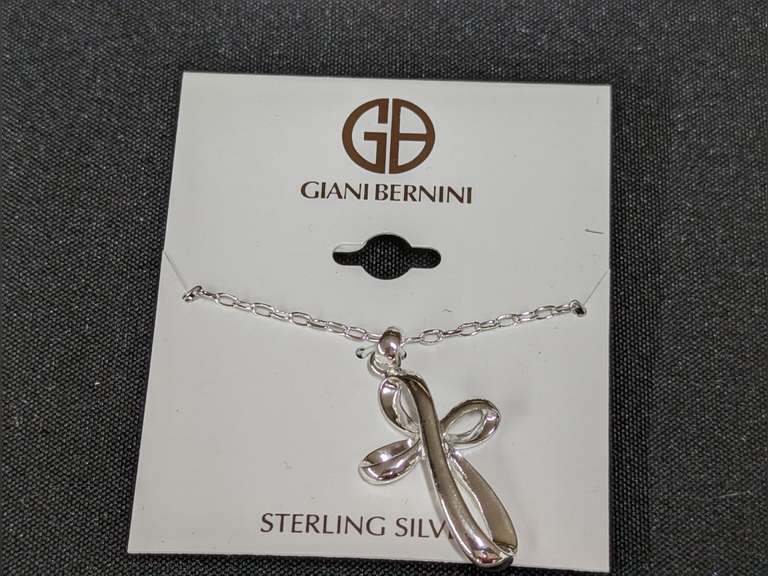 Giani Bernini Sterling Silver Cross Pendant Necklace image