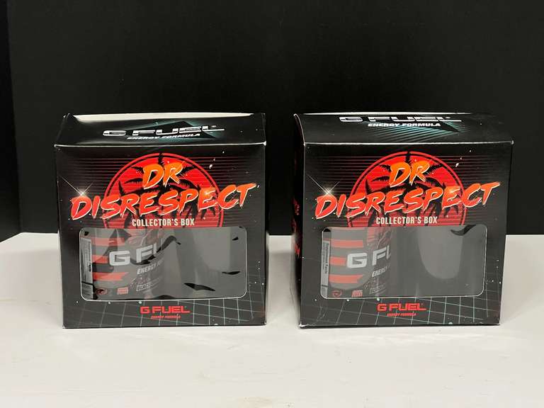Dr DisRespect collectors box, G fuel energy formula, two boxes, see pictures for details. image