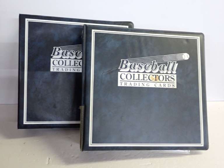 Large Baseball Card Collector's Binders with Trading Cards image