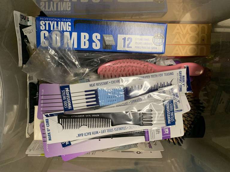 DRAWER FULL OF NEW HAIR COMBS, NEW FANCY PICKS, NEW HAIR BRUSHES & MORE - UP MASTER CLOSET 2 image