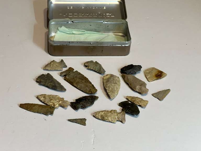 LR… Metal storage container with arrowheads, see pictures for details. image