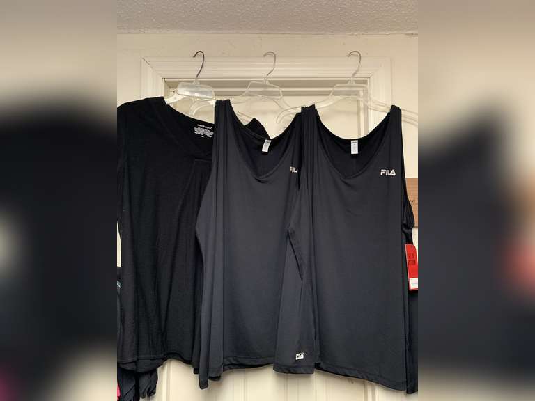 LADIES ATHLETIC WEAR - 7 TOPS (SIZE 2XL- 2 NEW W/ TAG) - UP MASTER CLOSET 2 image