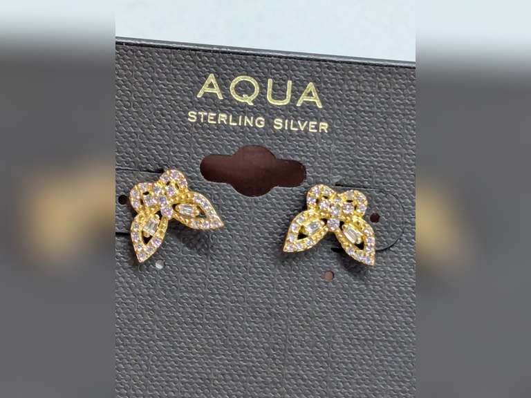 AQUA Sterling Silver Earrings image