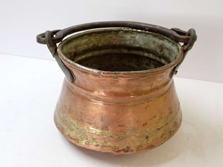 Handcrafted Copper Kettle with Iron Handle image
