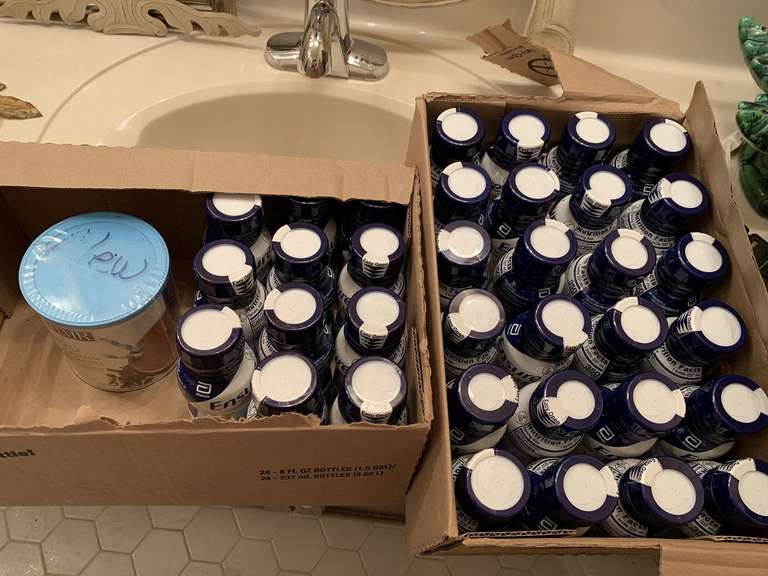 FULL CASE & 1/2 CASE OF ENSURE PLUS - UP HALL BATH CLOSET image