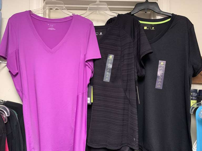 LADIES ATHLETIC WEAR - 10 TOPS (SIZE 1XL- 7 NEW W/ TAG) - UP MASTER CLOSET 2 image