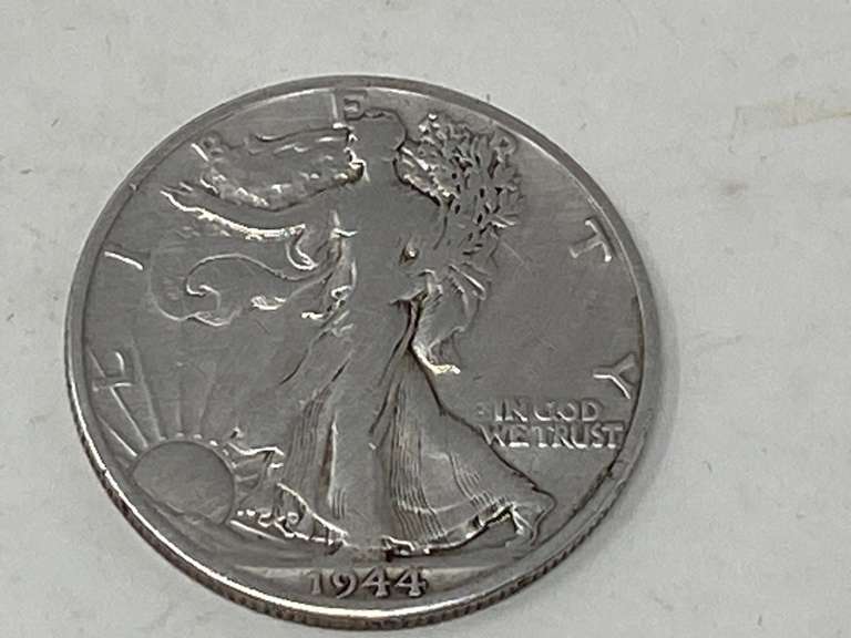 1944 walking liberty silver half dollar, see pictures for details. image