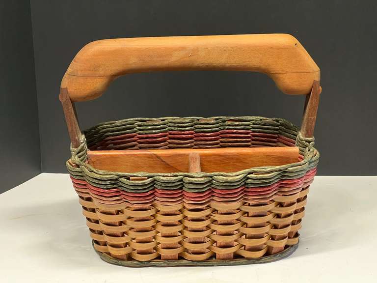 Lovely custom divided basket, see pictures for details. image