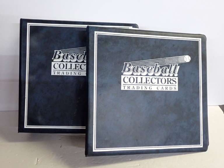 Large Baseball Card Collector's Binders with Trading Cards image