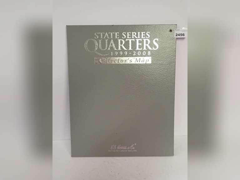 US State Series Quarters 1999-2008 Collectors Map with Coins image