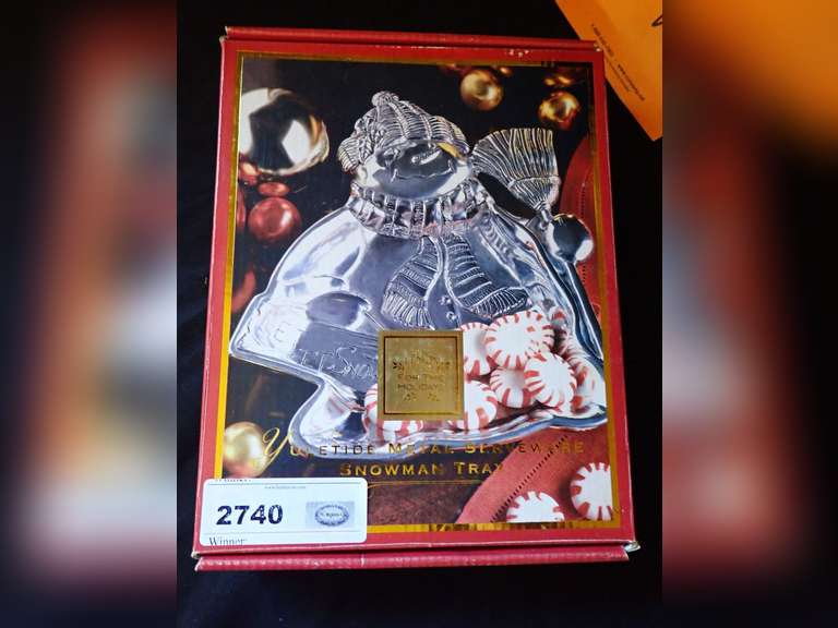 Lenox Yuletide Metal Serveware Snowman Tray image