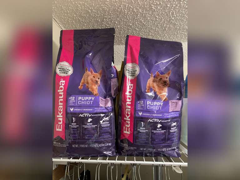 2 NEW BAGS OF EUKANUBA PUPPY FOOD 4.5 LBS EACH - UP MASTER CLOSET 2 image