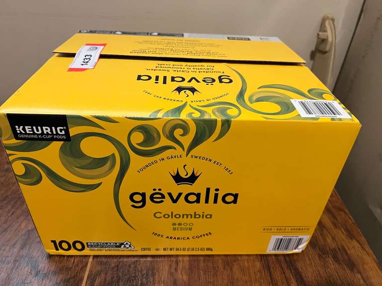 Laundry… Gevalia coffee pods, box appears to be full, see pictures for details. image