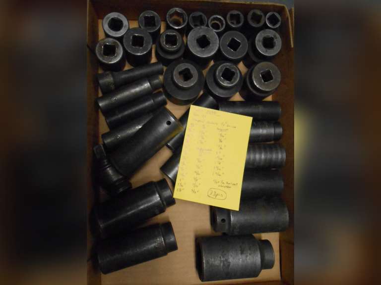 MISC 1/2" DRIVE IMPACT SOCKETS (33) PCS image