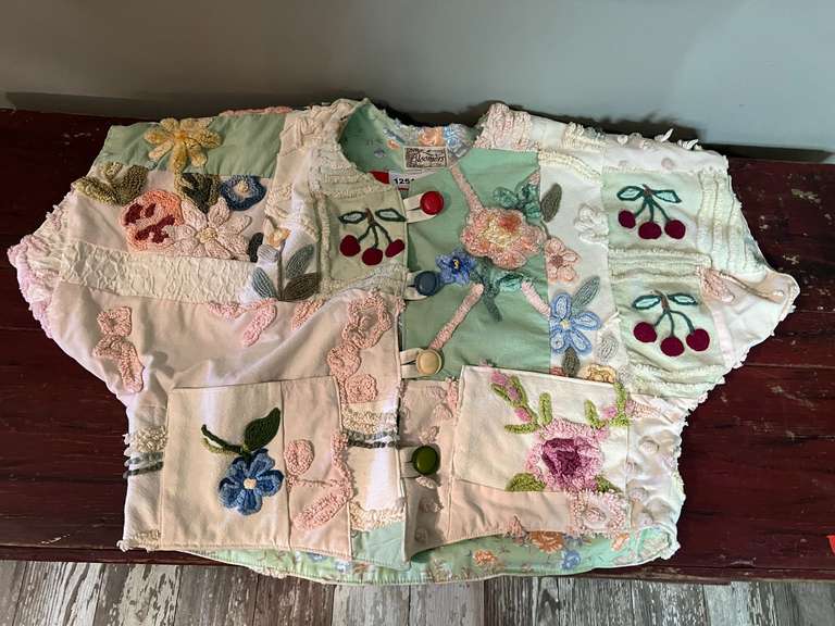 DEN…Lined ladies top, very unique, appears to be a custom piece, see pictures for details. image
