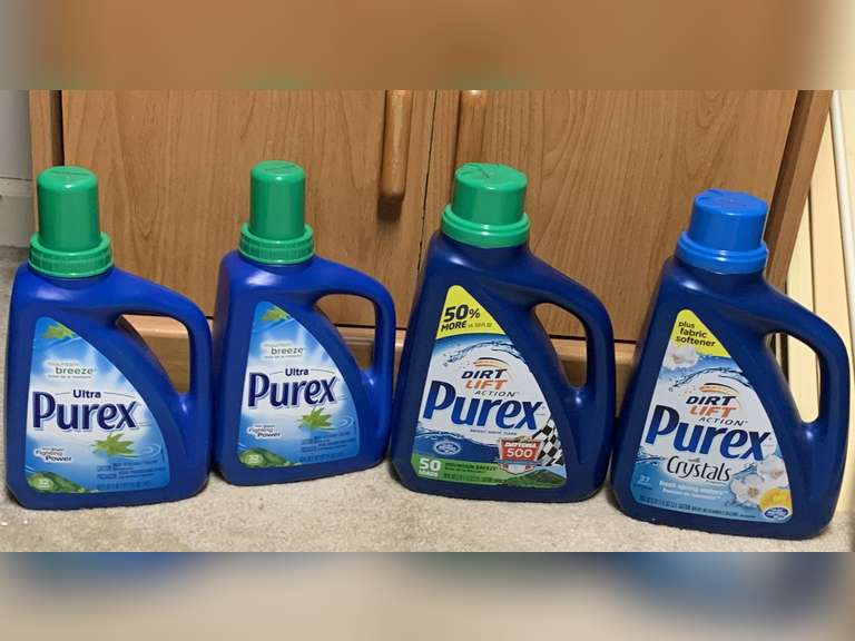4 NEW BOTTLES OF PUREX LIQUID LAUNDRY DETERGENT - UP MASTER CLOSET 2 image