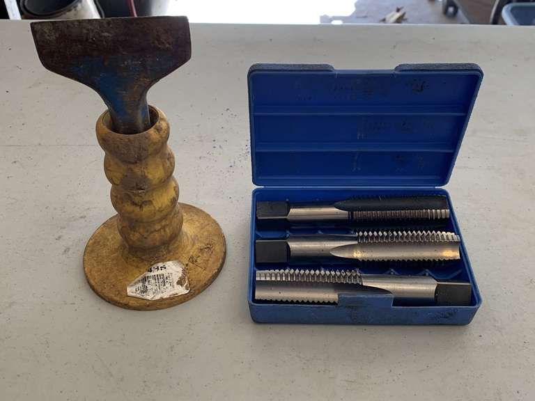 DASCO PRO GUARDED MASON CHISEL & 3 HANSON WHITNEY TAP SET - GARAGE image