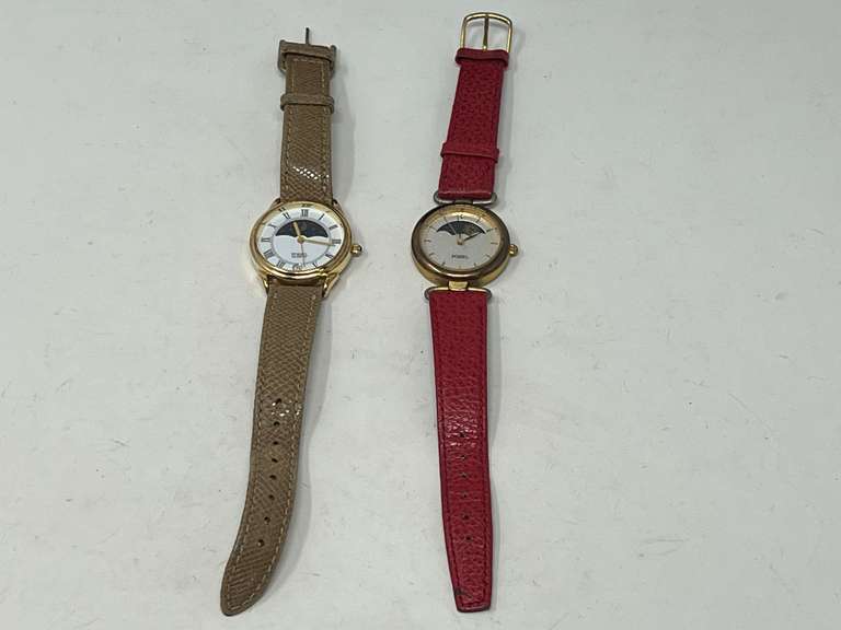 Ladies Fossil watches, two pieces, see pictures for details. image