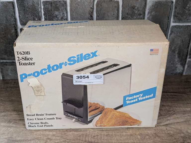 PROCTOR SILEX 2 SLICE TOASTER IN ORIGINAL BOX image