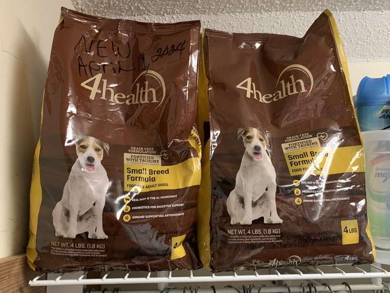 2 NEW BAGS 4HEALTH SMALL BREED FORMULA DOG FOOD 4 LBS EACH - UP MASTER CLOSET 2 image