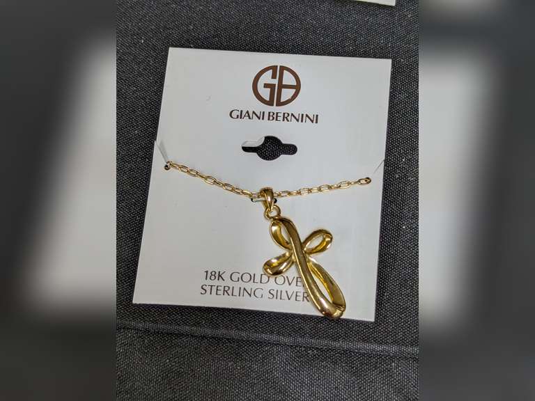 Giani Bernini 18k Gold Over Sterling Silver Cross Pendant Necklace image