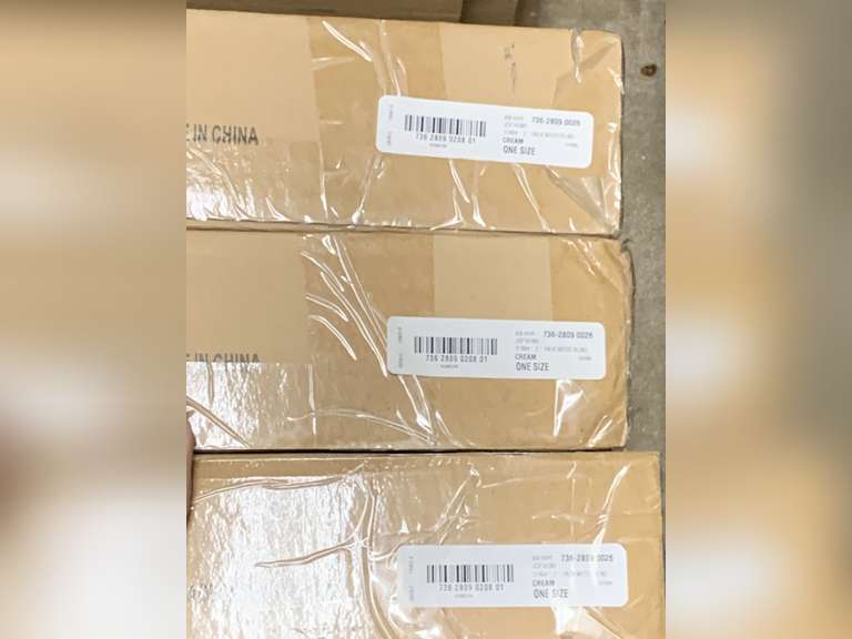 NEW 2" CREAM FAUX WOOD BLINDS IN BOX BY JCPENNEY HOME - THREE 31X64 - UP MASTER CLOSET 2 image