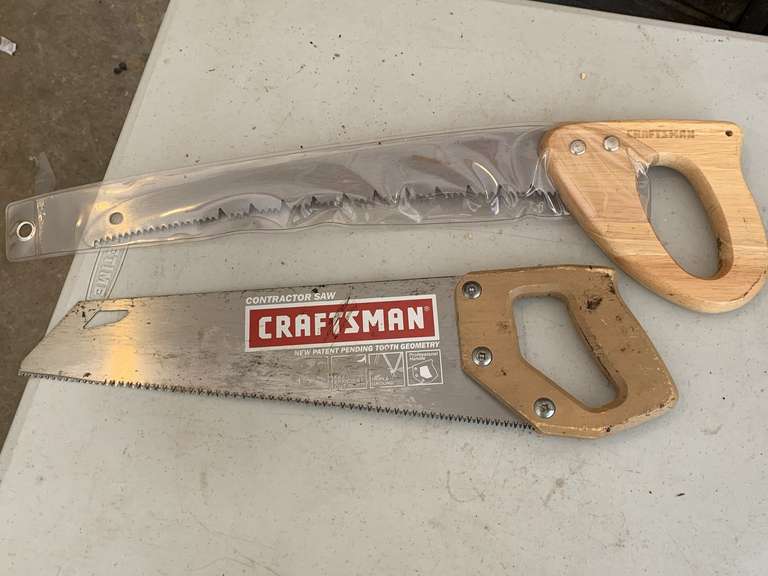 2 CRAFTSMAN HAND SAWS - GARAGE CLOSET image