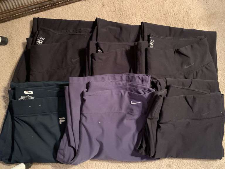 6 PAIR LADIES ATHLETIC PANTS (5 NIKE) - UP MASTER BATH image