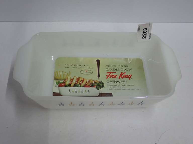 Anchor Hocking Fire-King Candle Glow 5" x 9" Baking Dish image