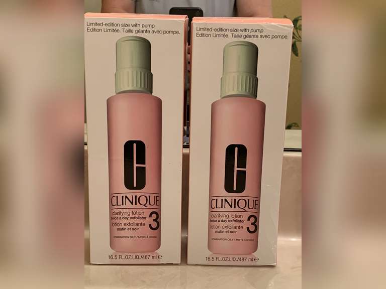 2 NEW BOTTLES 16.5 FL OZ CLINIQUE #3 CLARIFYING LOTION - UP MASTER BATH image