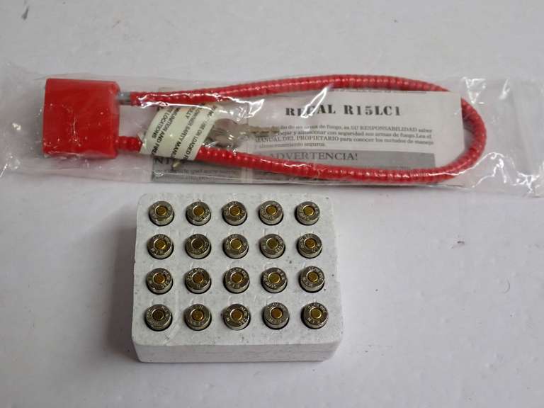 New Regal R15LC1 Gun Lock with Keys and Winchester .380 Auto Ammunition image