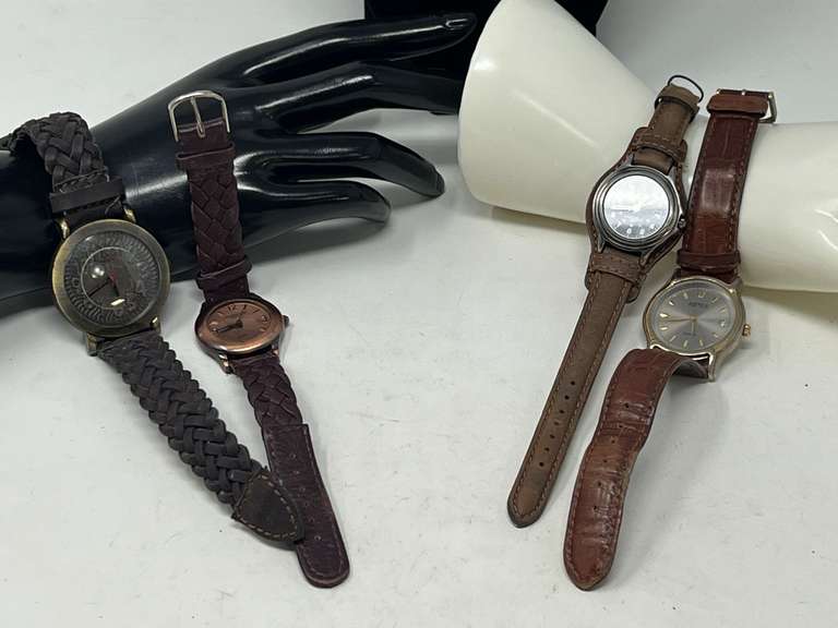 Ladies fashion estate watches, four pieces total, see pictures for details. image