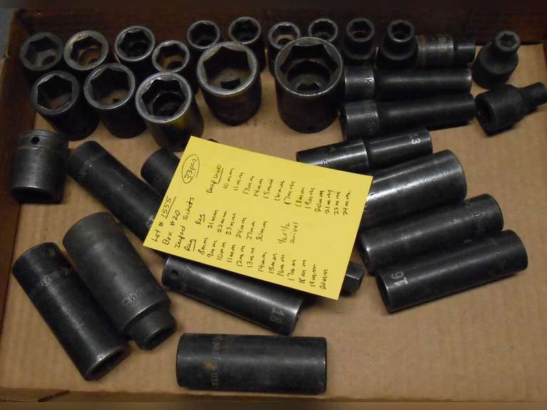 MISC 1/2" DRIVE IMPACT SOCKETS (33) PCS image