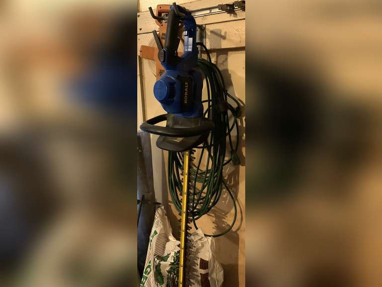 ELECTRIC KOBALT HEDGE TRIMMER WITH EXTENSION CORD - GARAGE image