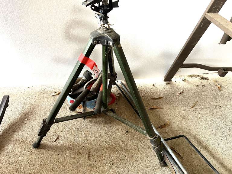 Outdoor items to include a stand sprinkler, planter, shepherd’s hook, grass whip, and more. See pictures for details. image