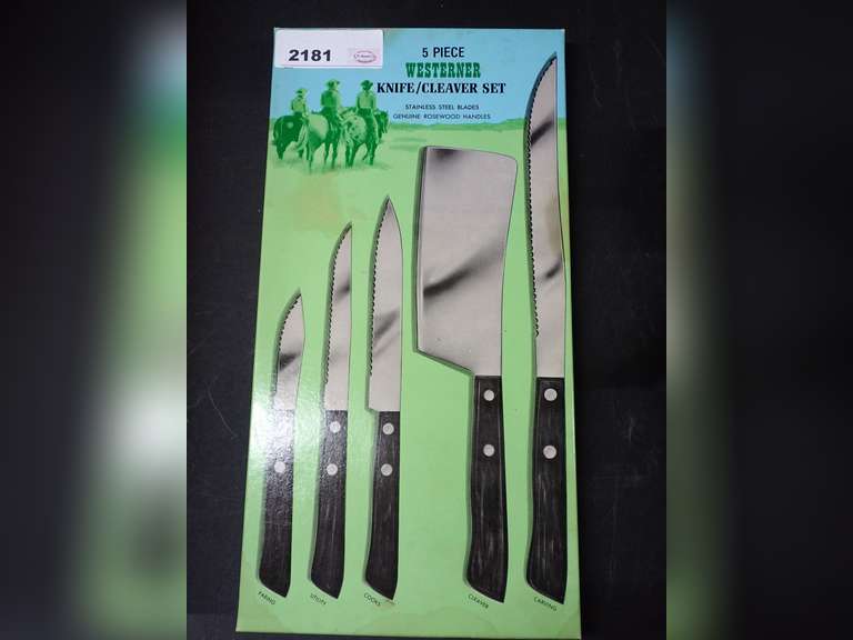 Westerner 5 Piece Knife/Cleaver Set in Box image